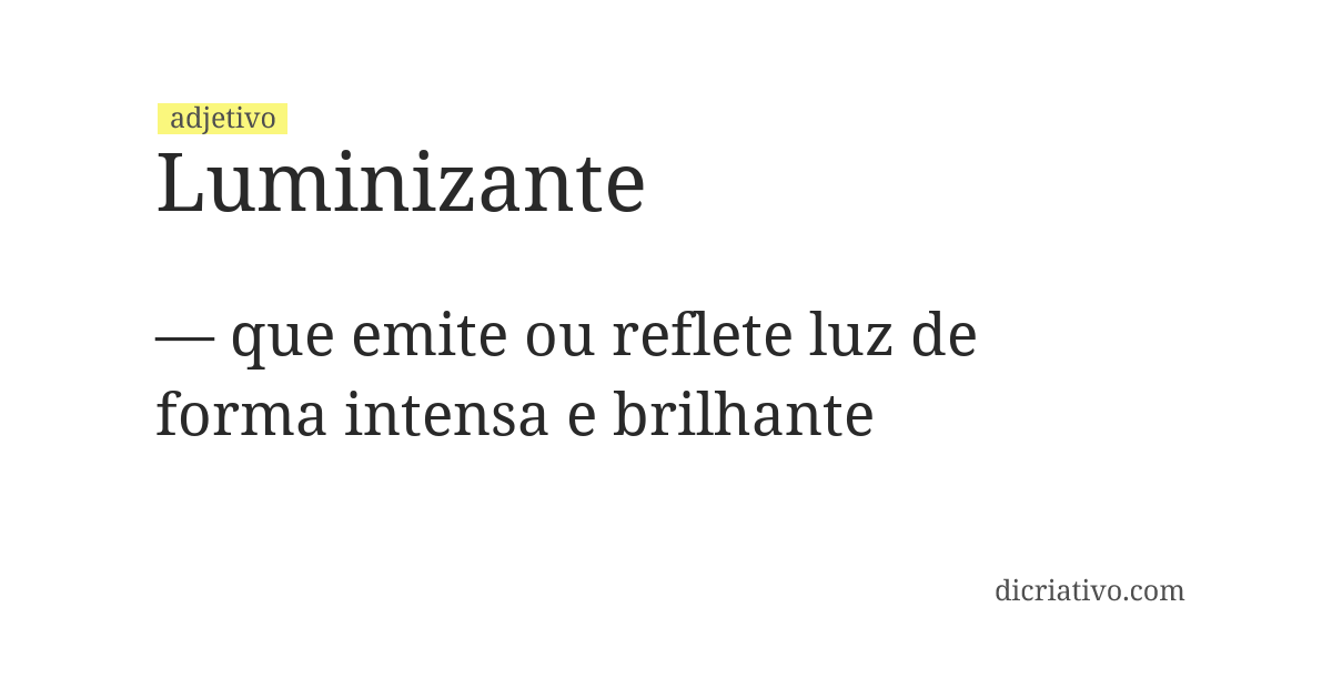 Significado de luminizante