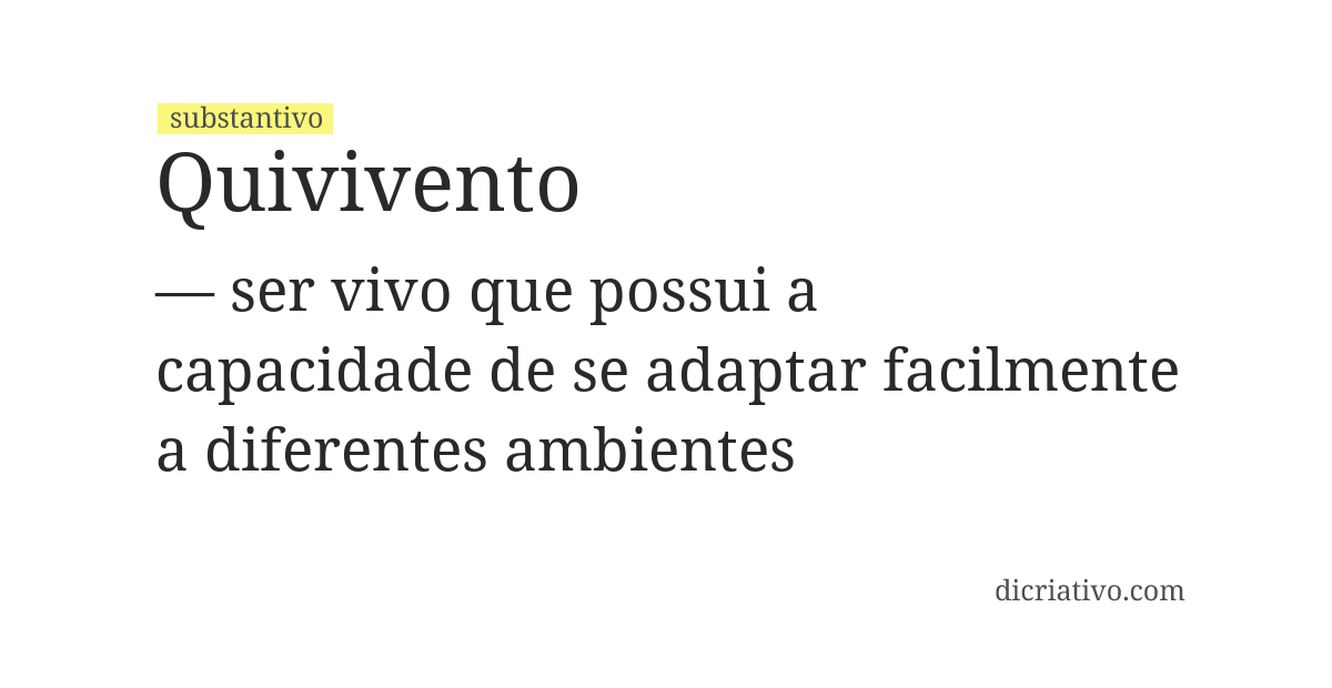 Significado de quivivento