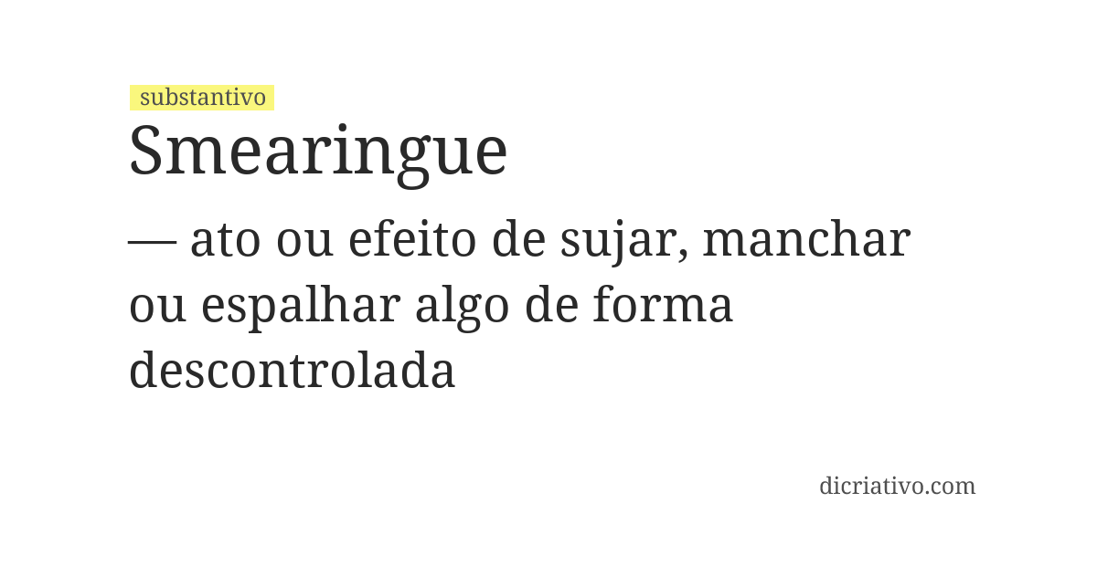 Significado de smearingue