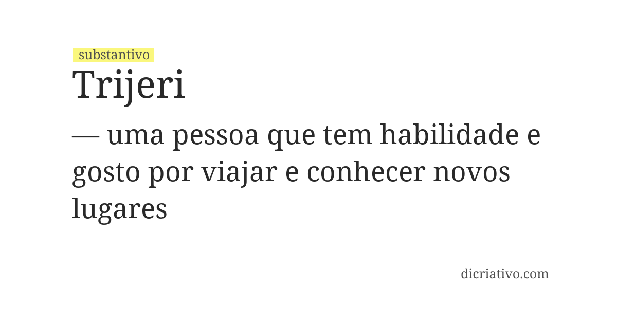 Significado de trijeri