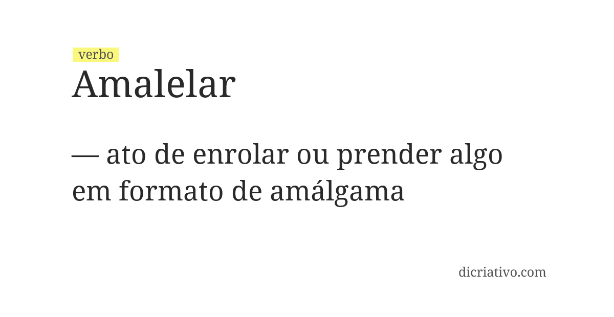 Significado de amalelar