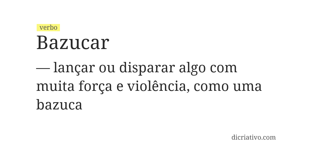 Significado de bazucar