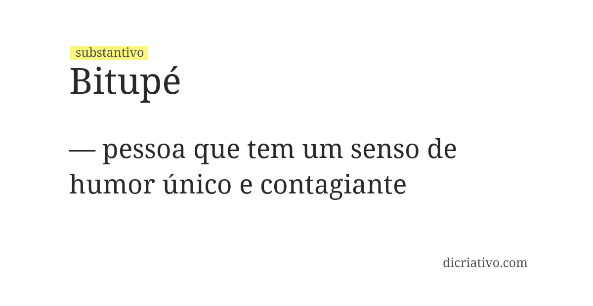 Significado de bitupé
