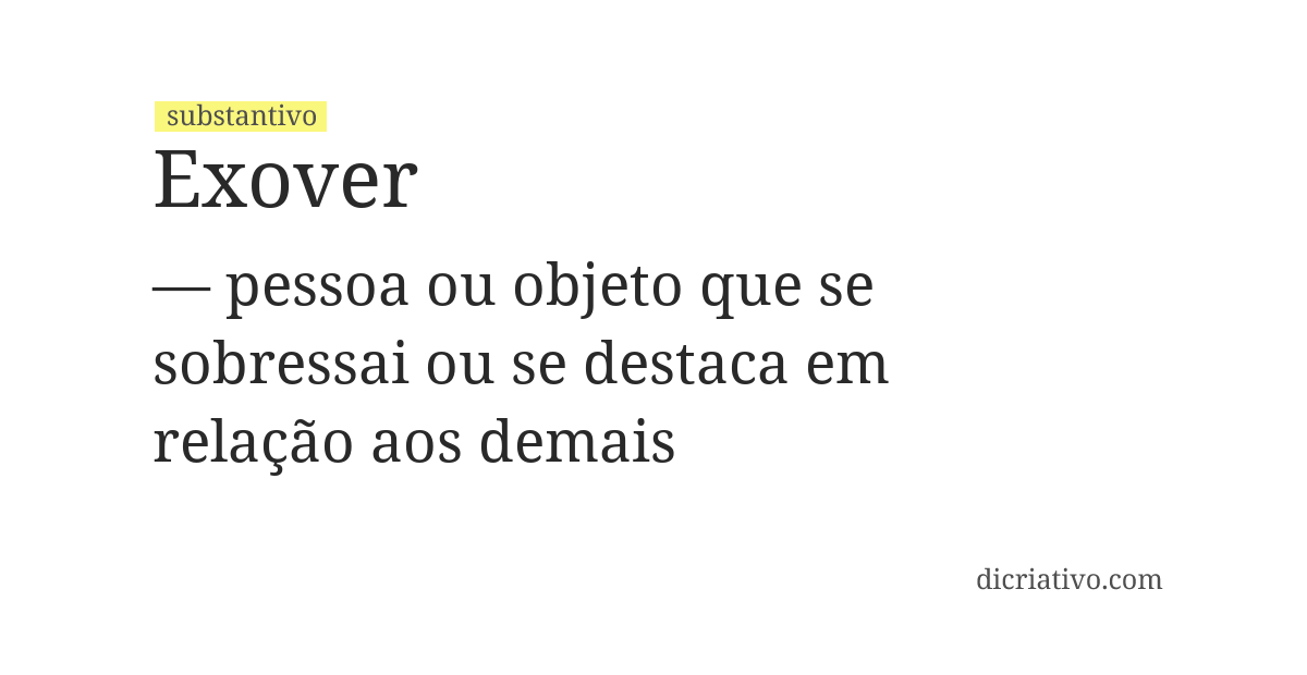 Significado de exover