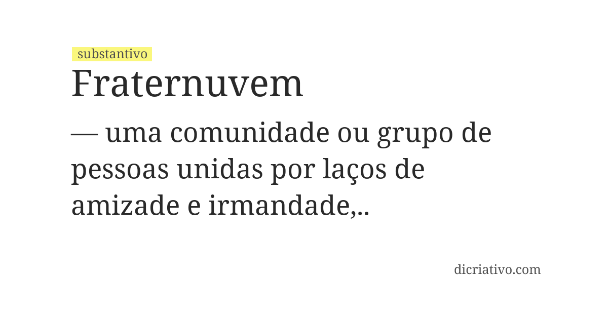 Significado de fraternuvem