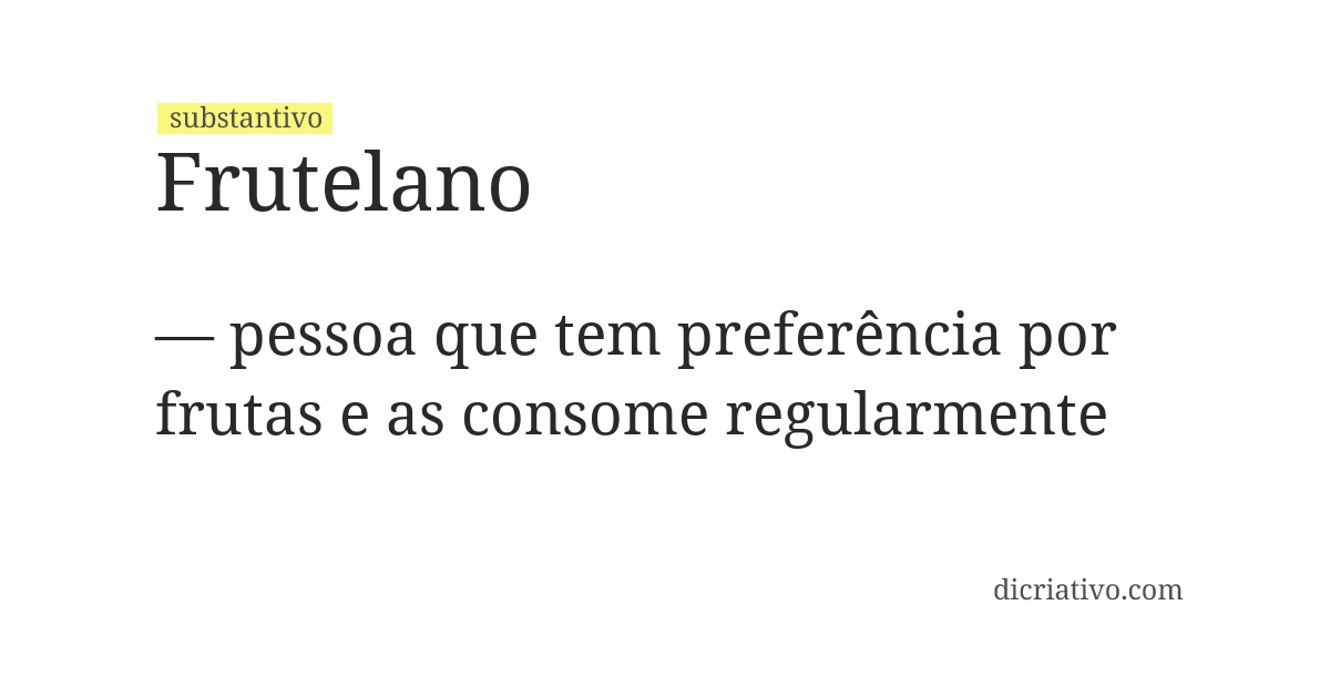 Significado de frutelano