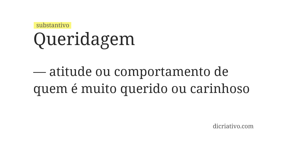 Significado de queridagem