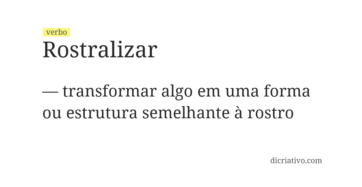 Significado de rostralizar