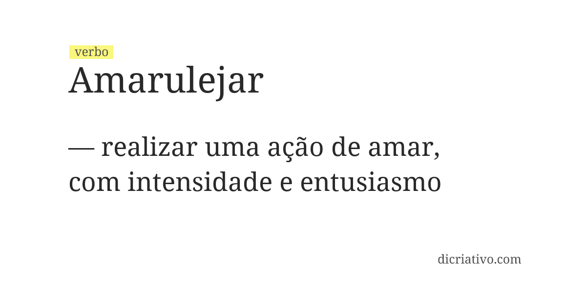 Significado de amarulejar