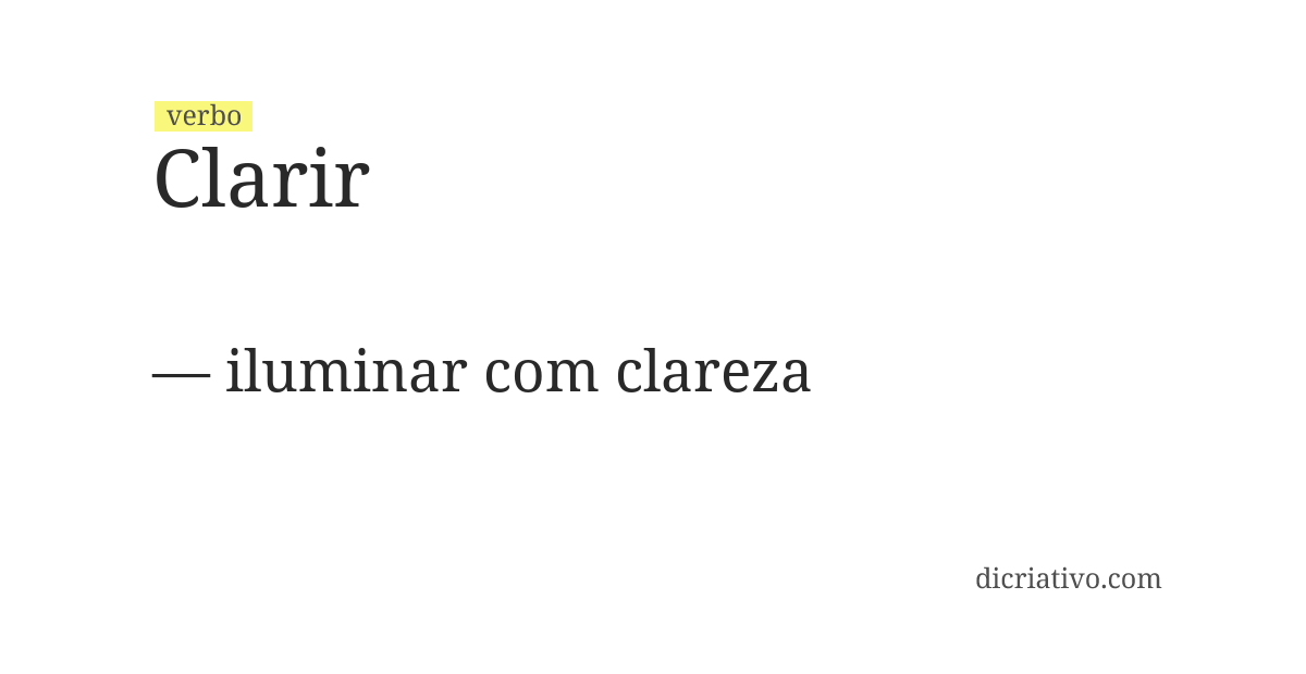 Significado de clarir