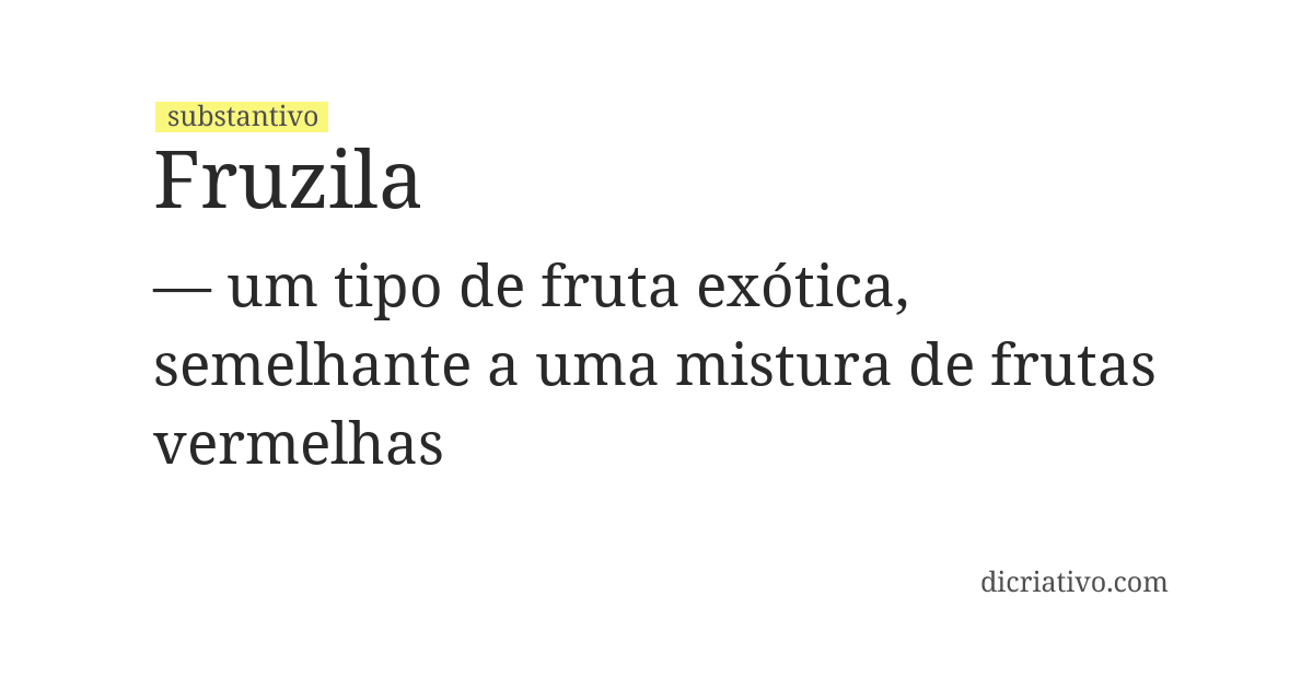 Significado de fruzila