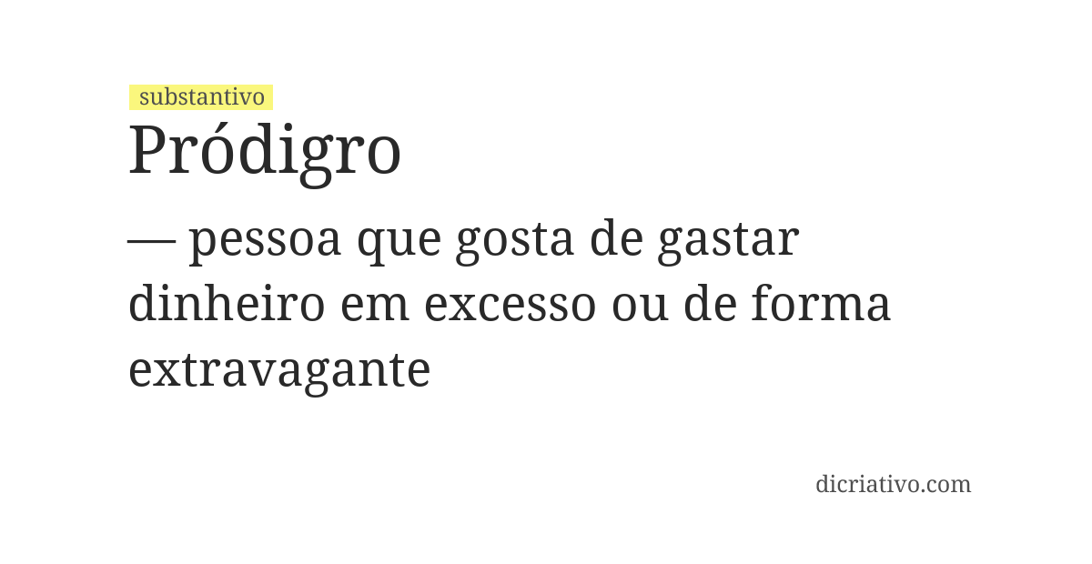 Significado de pródigro