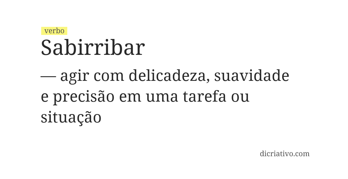 Significado de sabirribar