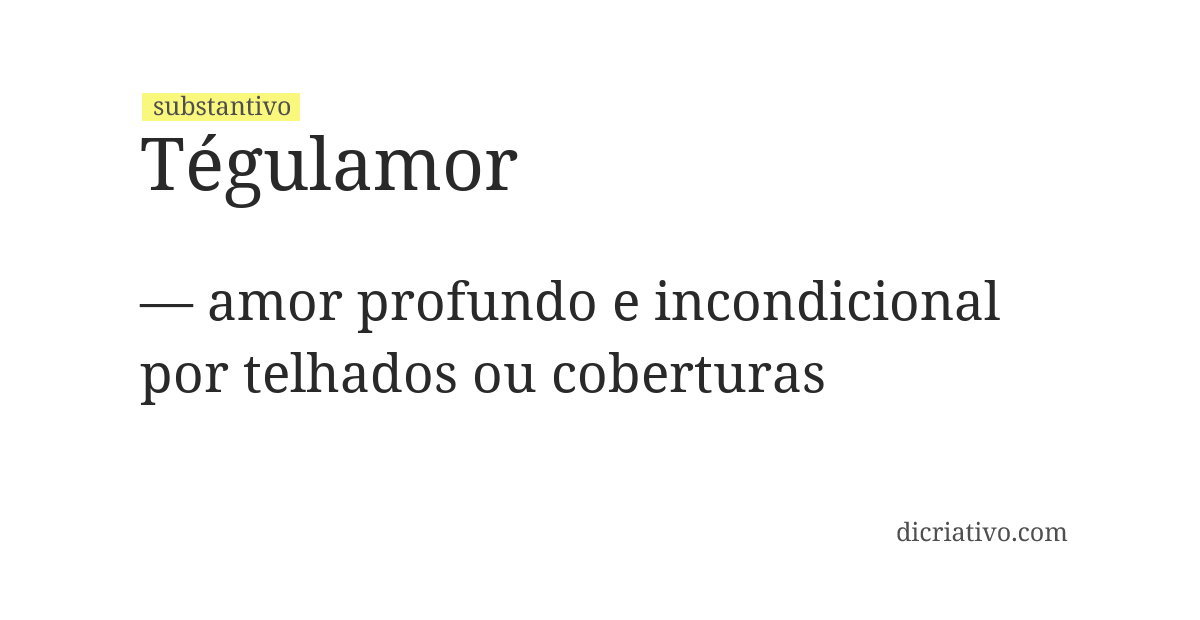 Significado de tégulamor