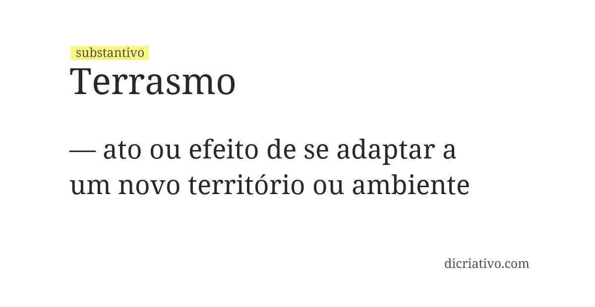 Significado de terrasmo