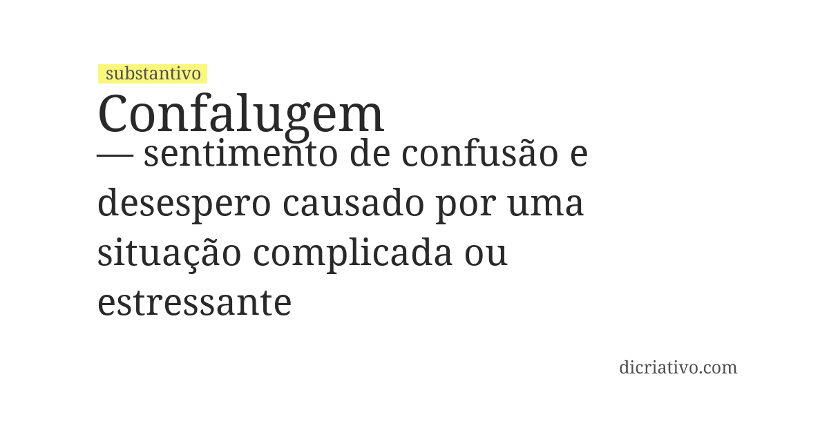 Significado de confalugem