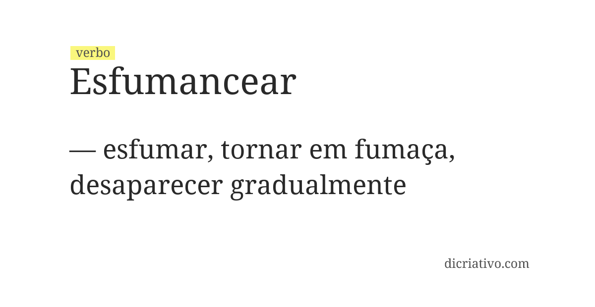 Significado de esfumancear