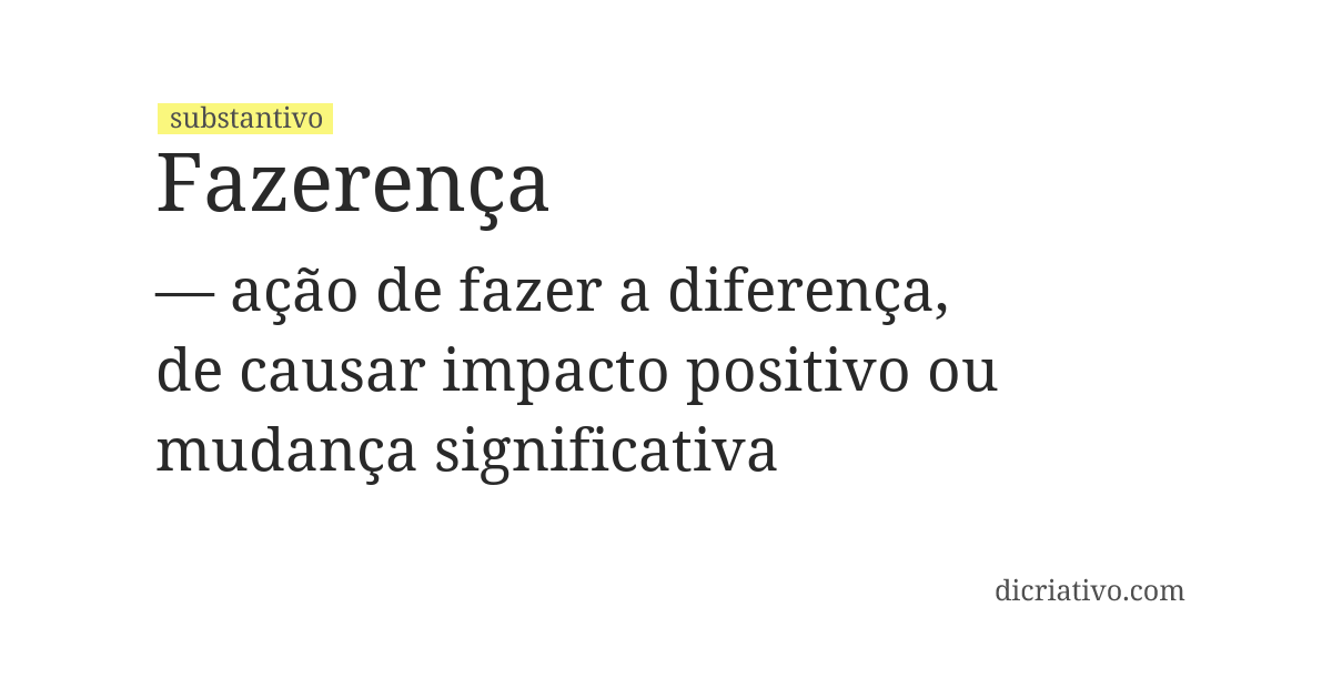 Significado de fazerença