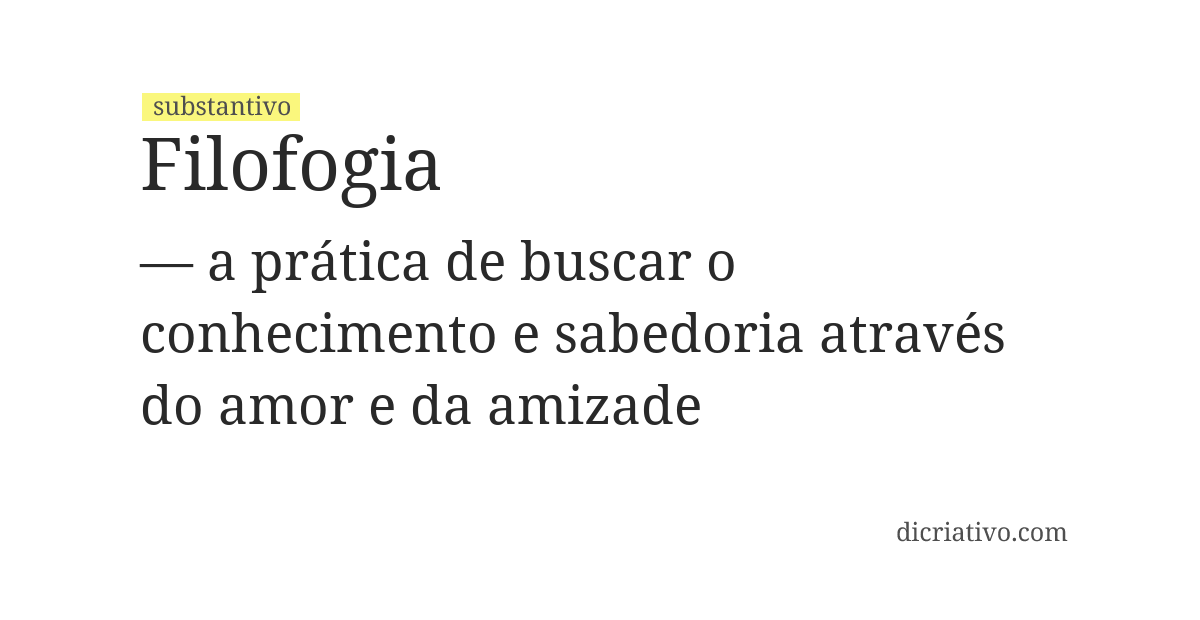 Significado de filofogia