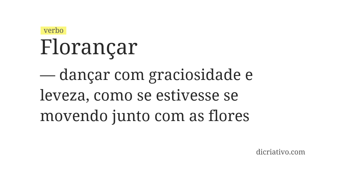 Significado de florançar