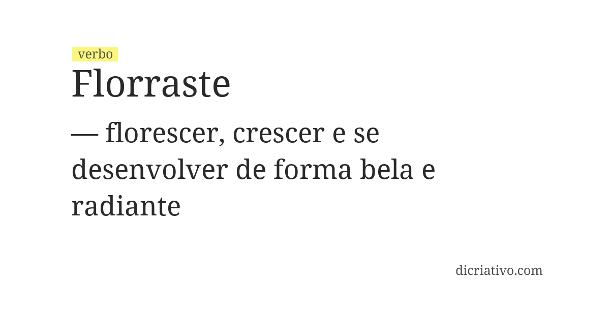 Significado de florraste
