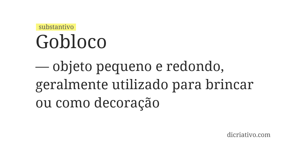 Significado de gobloco