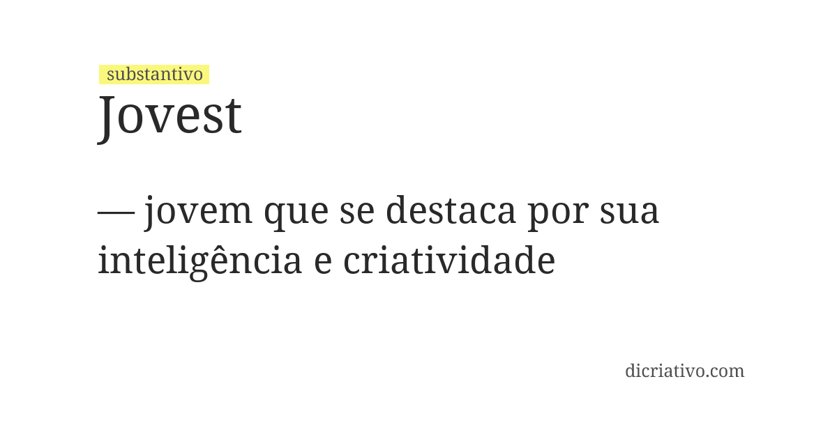 Significado de jovest