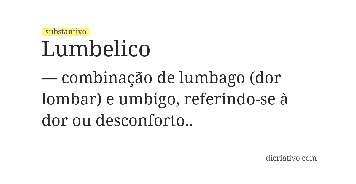 Significado de lumbelico