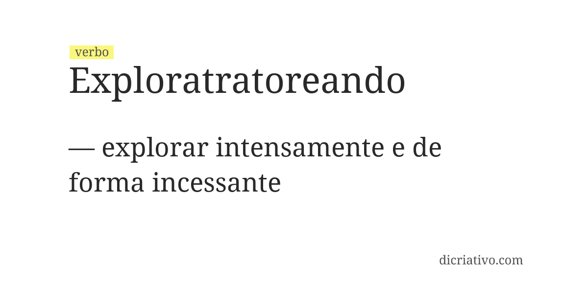 Significado de exploratratoreando