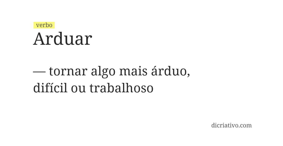 Significado de arduar