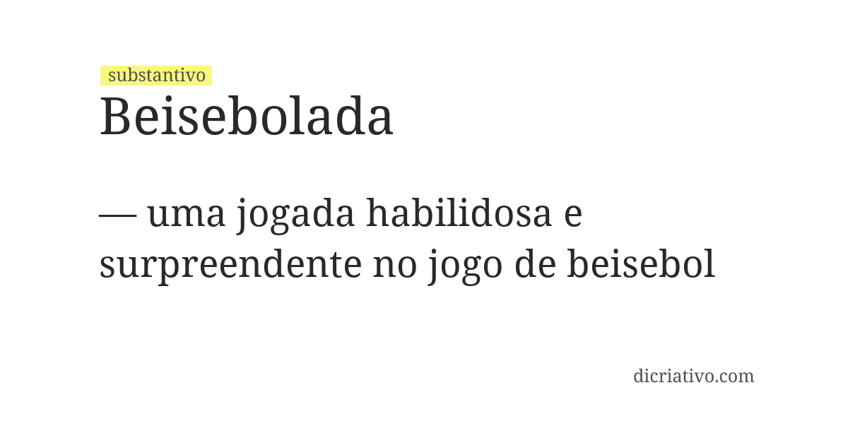 Significado de beisebolada