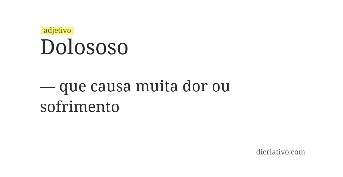Significado de dolososo