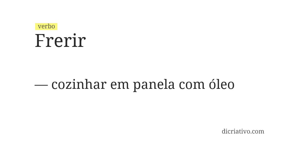 Significado de frerir