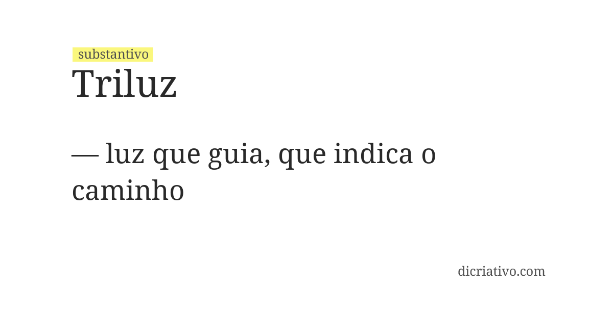 Significado de triluz