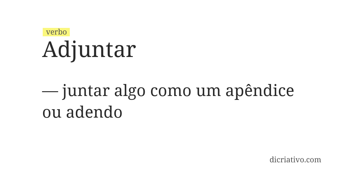 Significado de adjuntar