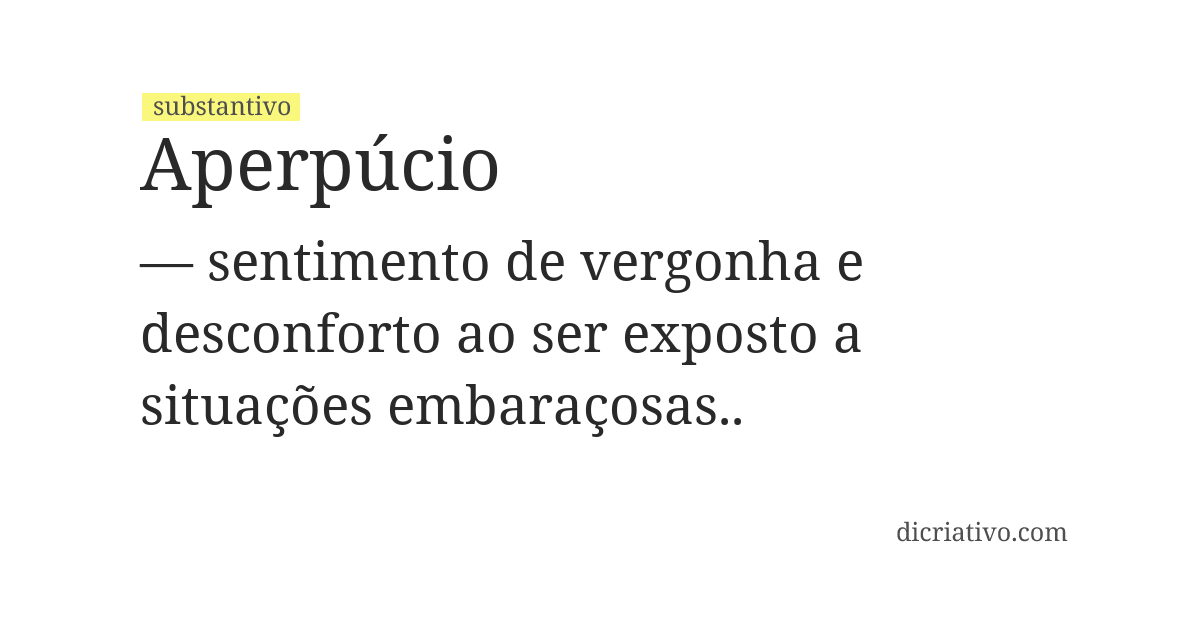 Significado de aperpúcio
