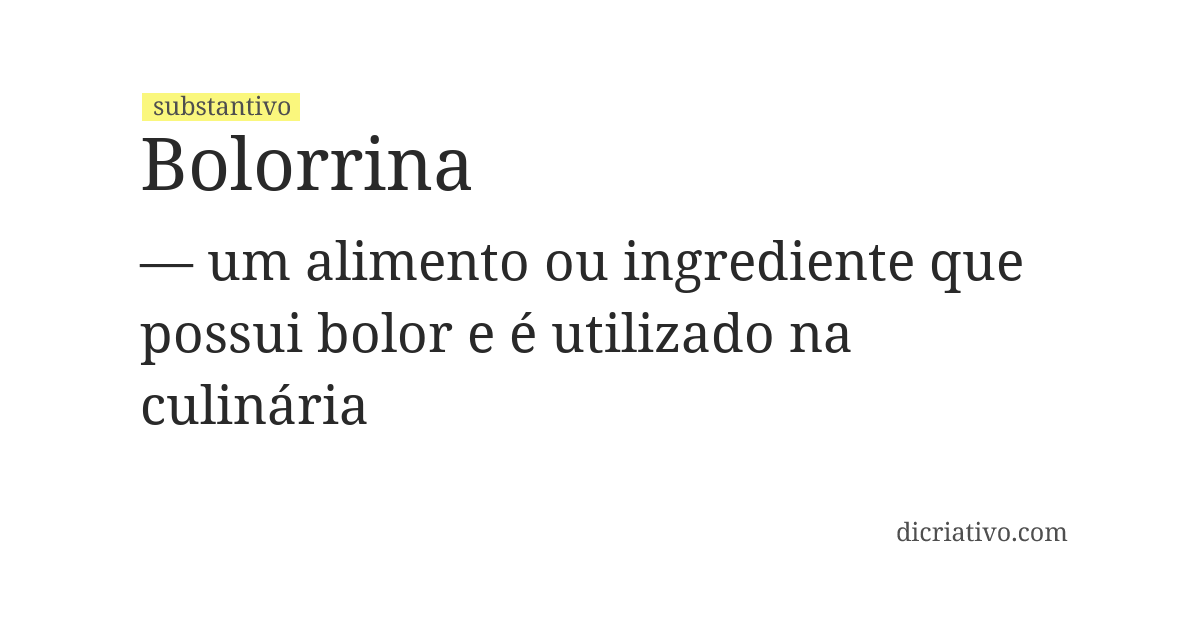 Significado de bolorrina