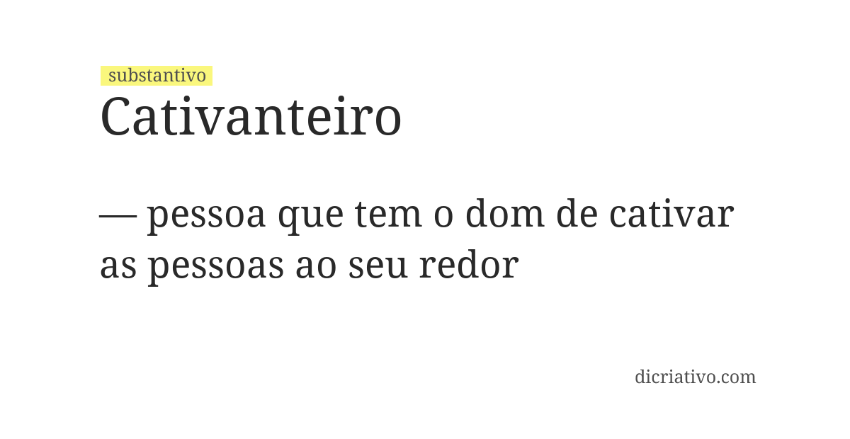 Significado de cativanteiro