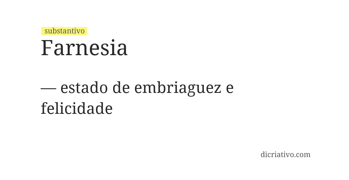 Significado de farnesia