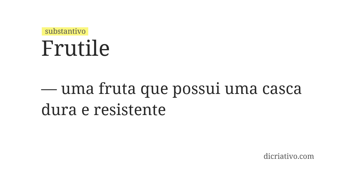 Significado de frutile