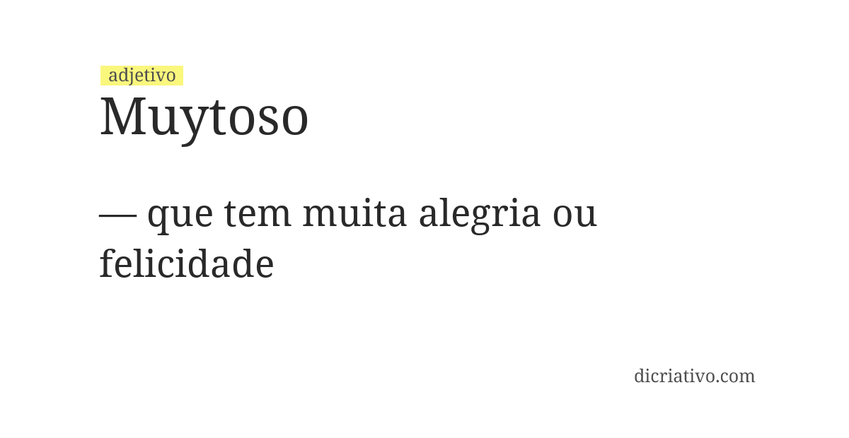 Significado de muytoso