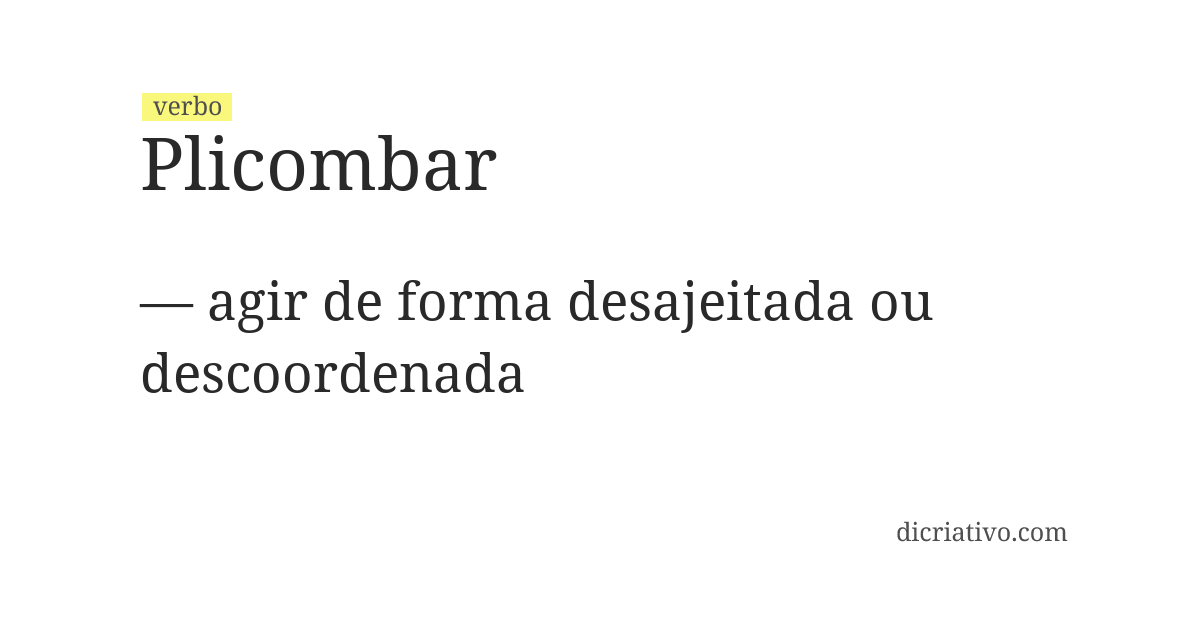 Significado de plicombar