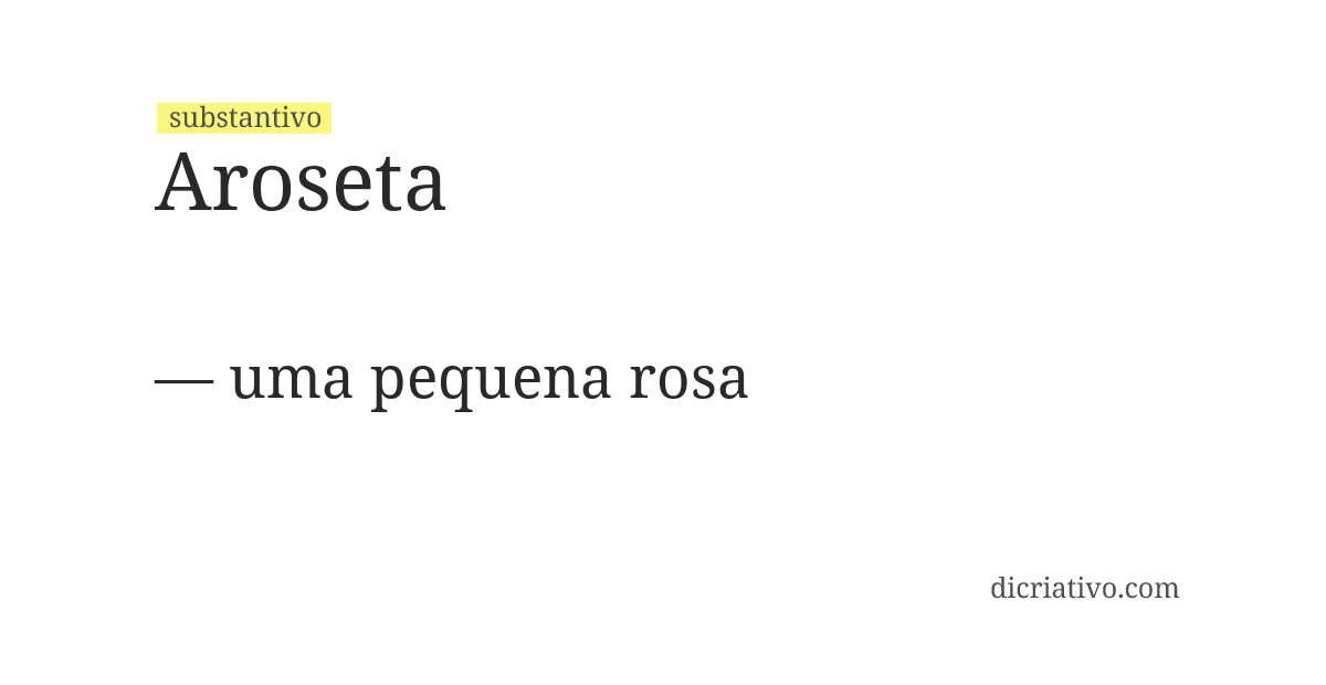 Significado de aroseta