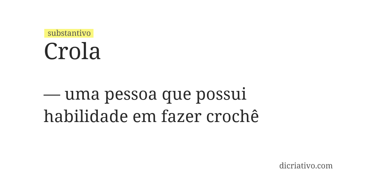 Significado de crola