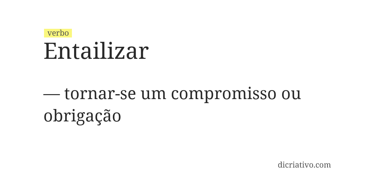 Significado de entailizar