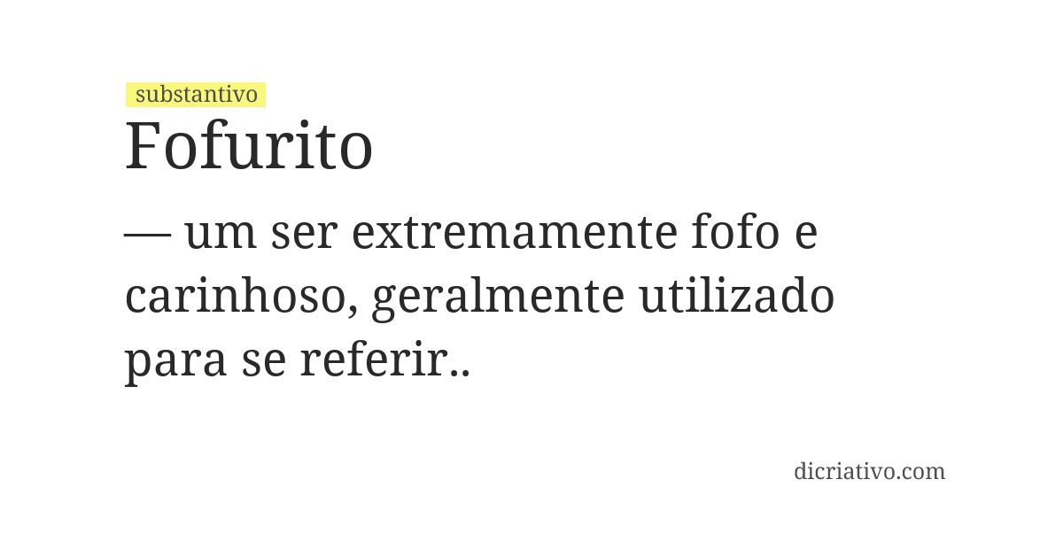 Significado de fofurito