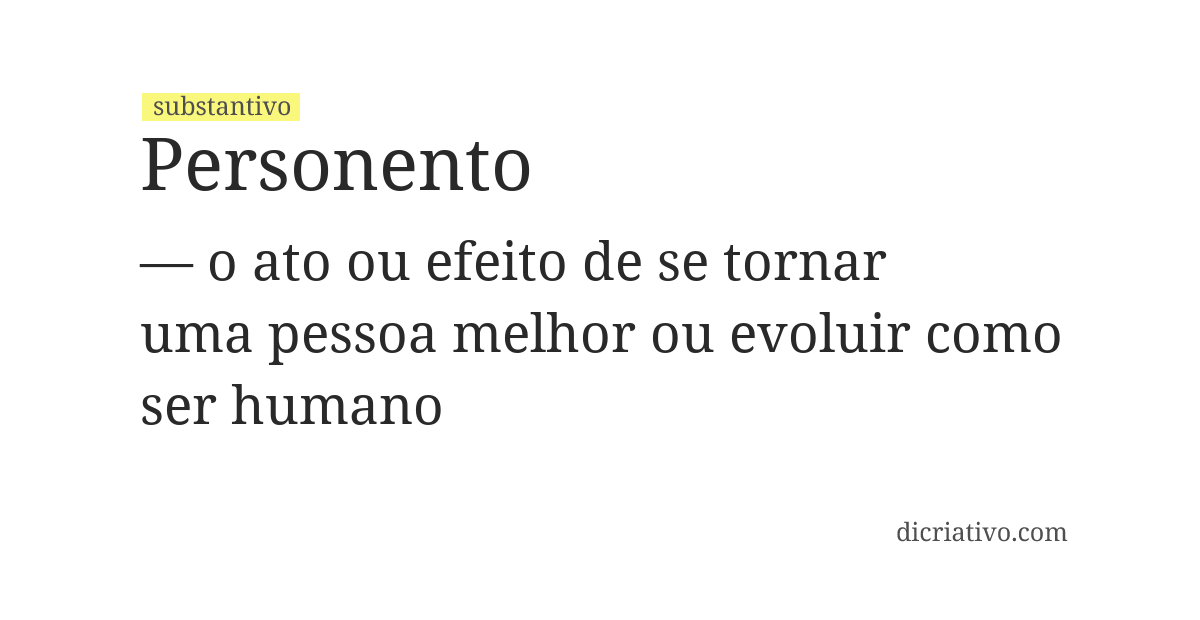 Significado de personento