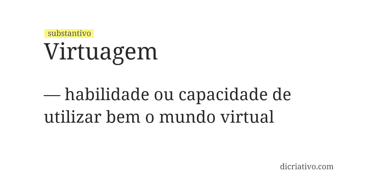 Significado de virtuagem