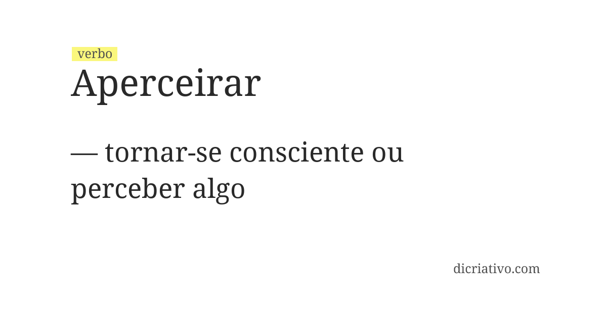 Significado de aperceirar