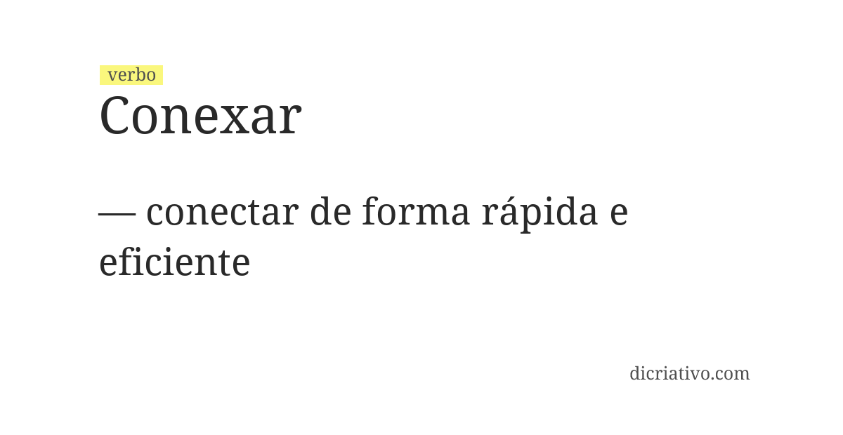Significado de conexar